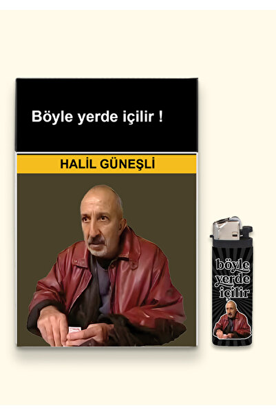 Namgo Halil Güneşli Böyle Yerde İçilir Hediyelik Plastik Sigara Tabakası ve G...