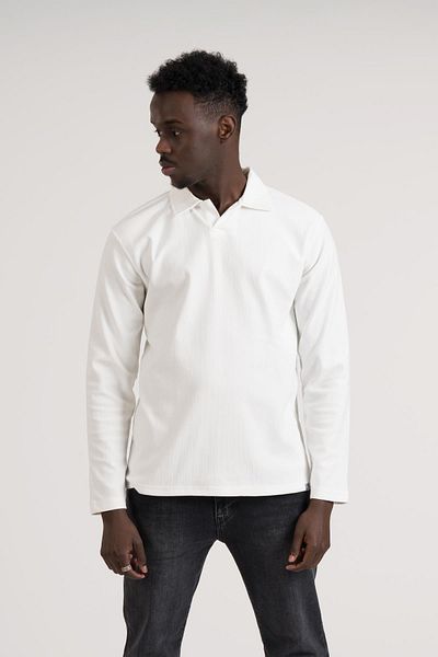 FBI Shirt Collar Lightweight Dobby Slimfit Long Sleeve Sweatshirt