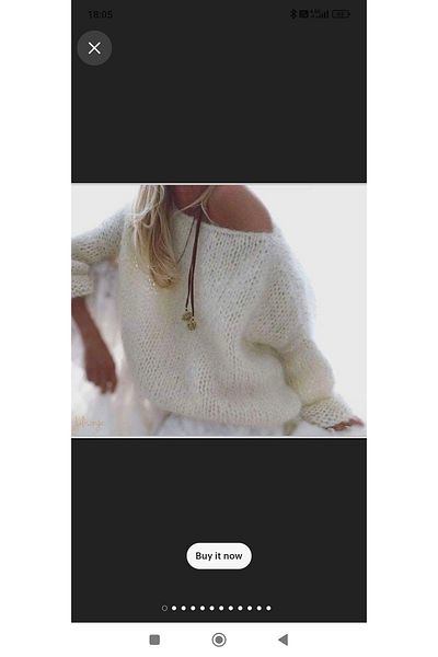 hobilanka Pulover tricotat manual din mohair