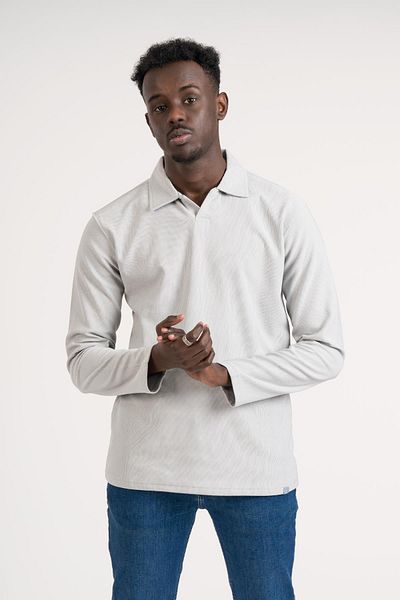 FBI Shirt Collar Lightweight Dobby Slimfit Long Sleeve Sweatshirt
