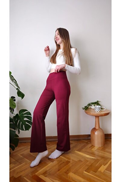 Butik Bol Paça Mat Belize Kumaş Yürüyüş Pantolonu