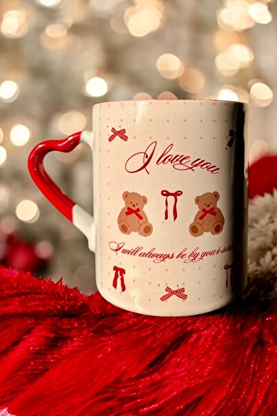 DVOYAGE كوب بتصميم قلب تيدي بير لوف (300 مل)