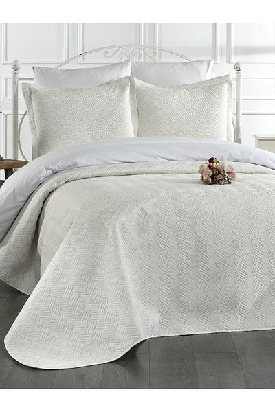 Levanzo Ester Cream Gold Double Bedspread