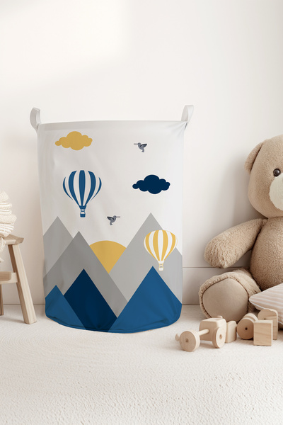 Talia Home Mavi Kuş Vadisi Desenli Çocuk Ve Bebek Odası Düzenleyici Oyuncak S...