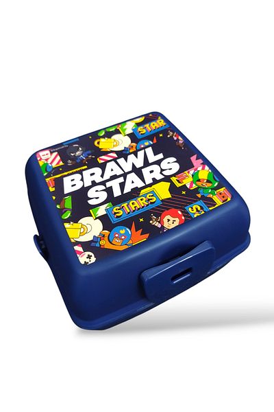 BRAWL STARS Navy Blue 4 Compartment Plastic Lunch Box - Ddcq23928