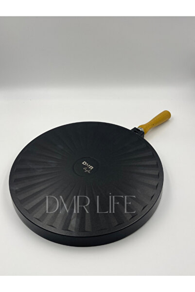 DMR LİFE Dmr Life Casting Granite Pancake Flatbread Pan Single Sided 34cm