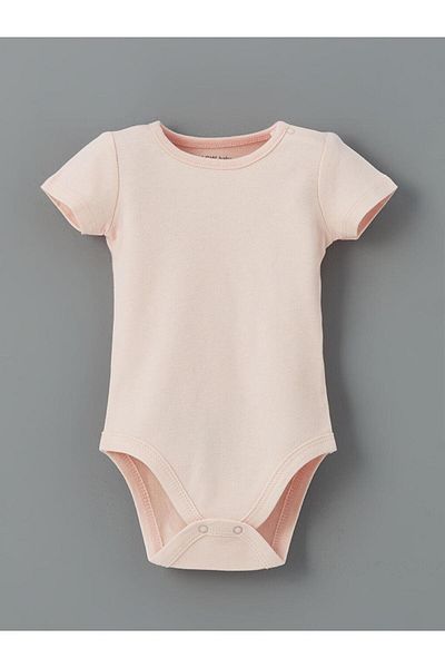 LC Waikiki LCW baby Crew Neck Baby Girl Snap-On Body 2-Piece