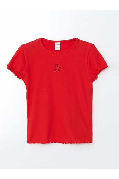 LC Waikiki Lcw Kids Crew Neck Floral Girl's T-Shirt
