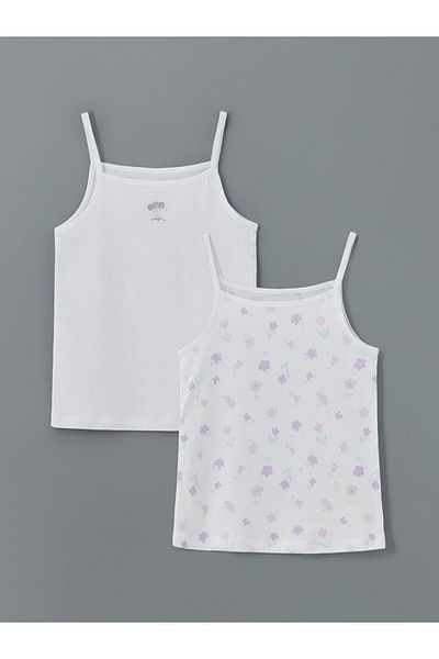 LC Waikiki Lcw Kids Square Collar Girls' Undershirt Set of 2