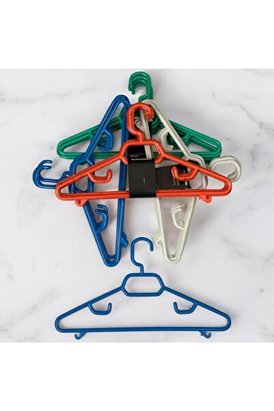 Genel Markalar 6 Adet Plastik Elbise, Pantalon Ve Ceket Askısı, Kokusuz Ve Kalın Plastik