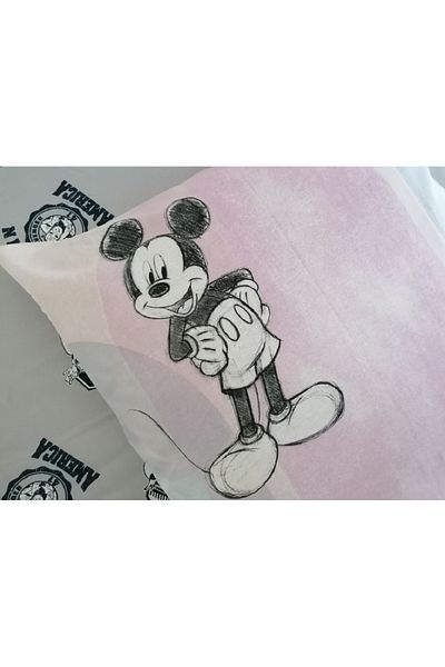 Taç Minnie Mickey Crown Throw Pillow Cover - 65X65 Cm, 100% Cotton Ranforce