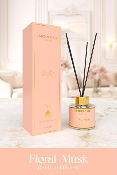 JARDIN D'OR Floral Musk Lux Reed Diffuser 120 ml / Çubuklu Oda Kokusu