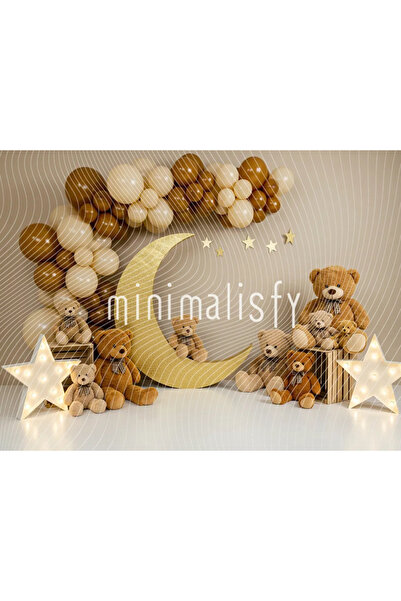 Minimalisfy Sevimli Ay şeklinde dekor, Yıldızlar ve Ay Teması ile 200x150cm A...