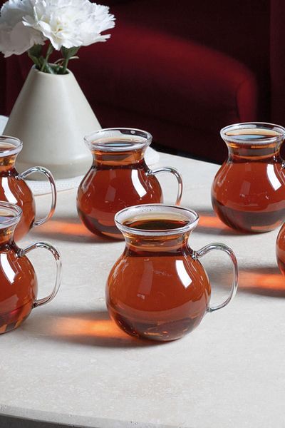 ORTAKÖY CENNETİ Keyfi Ala Borosilicate 6-Piece Tea Cup