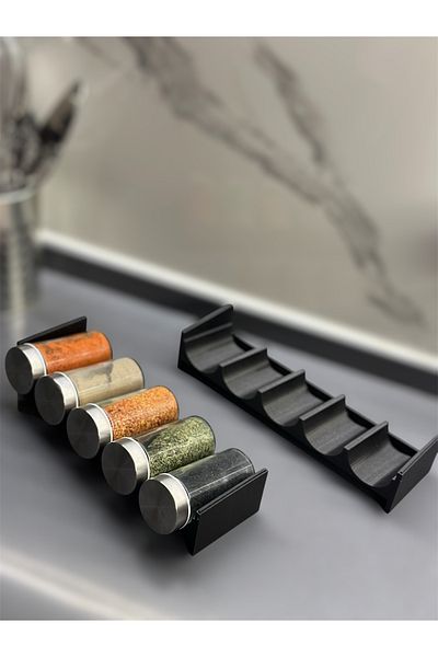 3D DESİNG MARKET Spice Rack Organizer 2-Piece Stand Cabinet Organizer