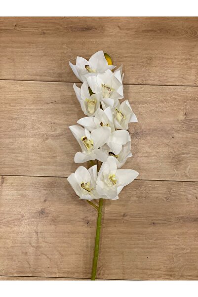 Dekordan House Yapay Islak Dokulu 10 Çiçekli Singapur Orkide (75cm)