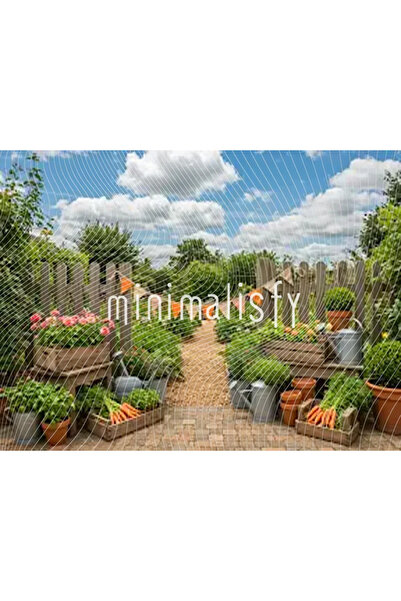 Minimalisfy Sıcak Yaz Günlerinin Ferahlığı: Bahçe Arka Plan 200x150cm, Stüdyo...
