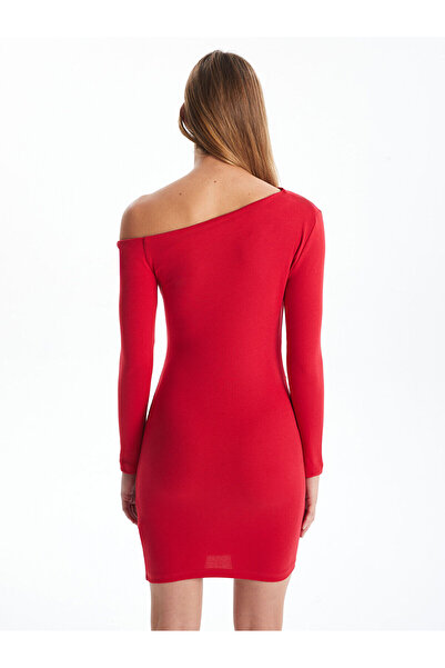 LC Waikiki Lcw Vision Red Women's Dress - Boat Neck