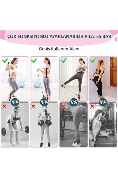 valkyrie Pilates Bar Set - Exercise Bar, Adjustable Cutting, Home Tens Different Sports Gymnast