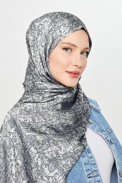 Scarf Μποέμ Ζακάρ Γκρι Μαύρο Σάλι - Gi Shine