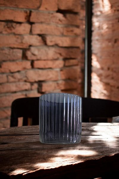 Paşabahçe Colorful Optical Patterned Handcrafted Cylinder Glass Vase En 10X10Cm Candle Holder Object Accessory Decorative Flower Pot
