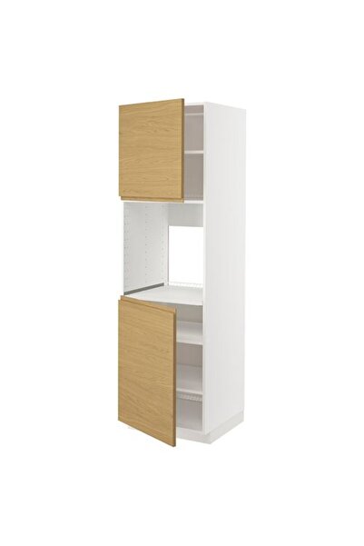 IKEA Metod, Fırın Boy Dolabı, Voxtorp Meşe Görünümlü, 60x60x200 Cm