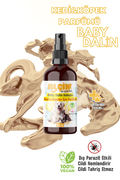 ALÇİN Kedi Ve Köpek Parfümü Tüy Döküm Engelleyen İçerikli Baby Dalin Kokulu 1...