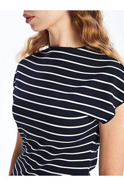 LC Waikiki LCW Vision - Γυναικείο φόρεμα με γιακά με λευκή γραμμή