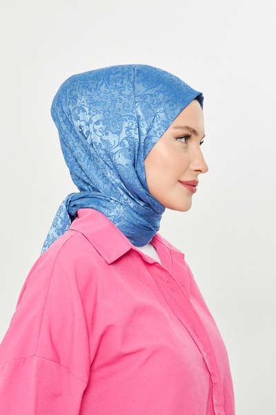 Scarf Gi Shine Bohemian Jacquard Shawl - Cloud Blue