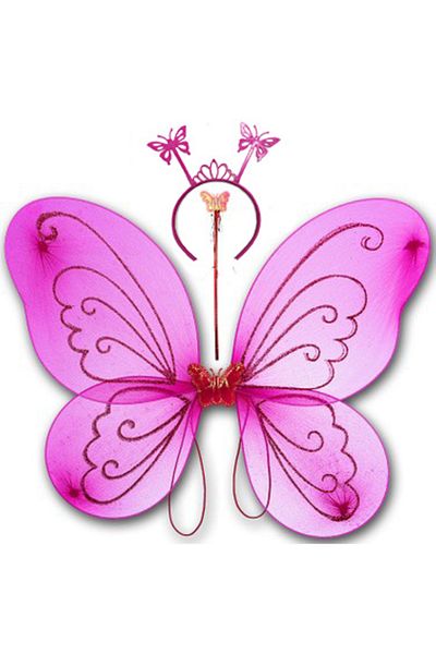 KTYRA52 Fuchsia Color Butterfly Wing Crown Bat 50x37 Cm