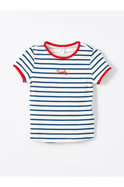 LC Waikiki Lcw Kids Crew Neck Striped Girl's T-Shirt