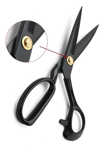 SEYFİKİRTASİYE Oversized Professional Black Fabric Tailor Scissors 30cm 12"Inch in Stainless Steel Custom Box