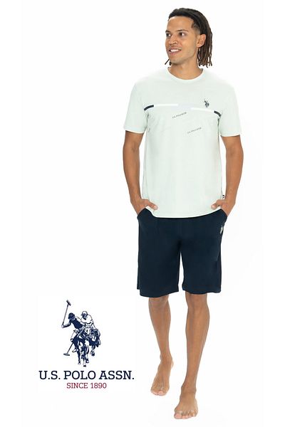 U.S. Polo Assn. Set tricou și pantaloni scurți pentru bărbați USPA Nova - BY.1.N.777.VAC.8.B.8.V/8A.III.2.