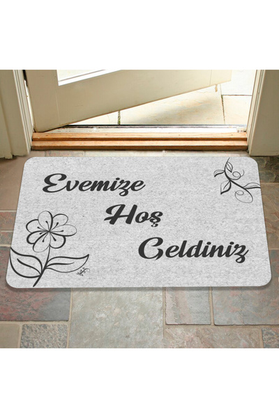M&H Quality Welcome Written Coco Look Decorative Door Front and Interior Mat