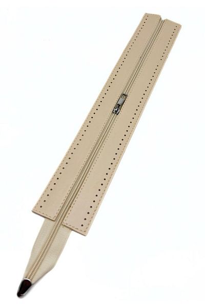 angel çanta aksesuar Geanta din Piele Metalizata Angel 40 cm - Accesoriu Crem si Argintiu