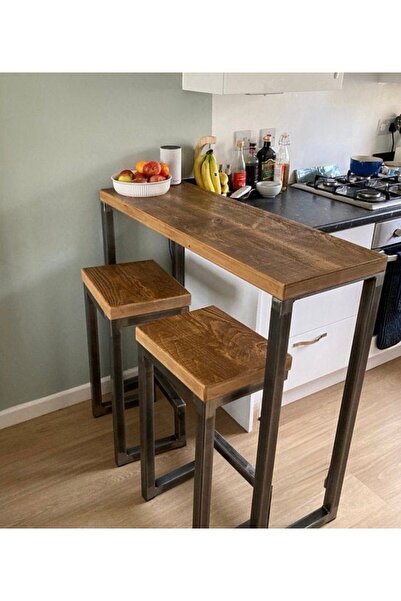 SİLVA WOOD Bar Masası ve Bar Taburesi Masa Takımı Yemek Masası