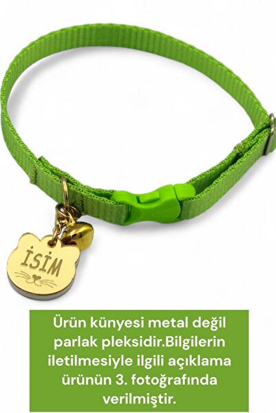 CARAMELOS İSİMLİ KEDİ TASMASI KEDİ İSİMLİK KİŞİYE ÖZEL-EKO SERİSİ