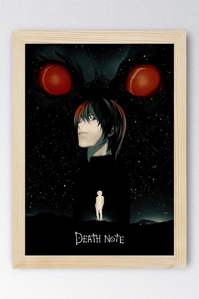Saturn Death Note Framed Table - Death Note Manga Anime Poster Art Print