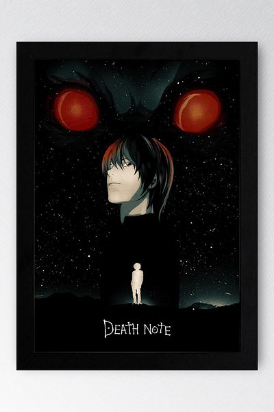 Saturn Death Note Framed Table - Death Note Manga Anime Poster Art Print