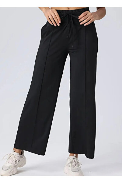 yx yustex sport Γυναικείο ύφασμα που πλένεται, γυαλιστερό μαύρο, ίσια γραμμή,...