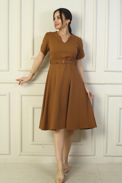 By Saygı Rochie cu curea în talie cu decolteu în V