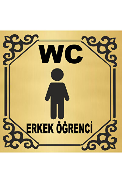 ERKEk KÖĞRENCİ WC Routing Plate 10x10 cm. metal plate