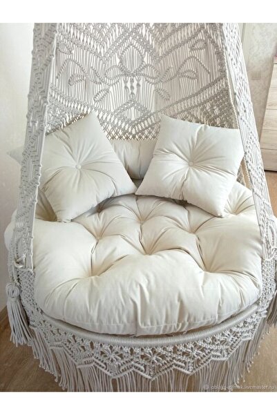 beyzima Makrome Salıncak Minderi Yuvarlak Salıncak Minderi (SADECE MİNDER)