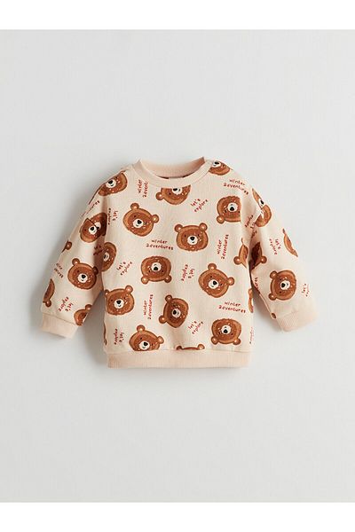 LC Waikiki Bicycle Long Sleeve Printed Baby Boy Sweatshirt and Sweatpants Set of 2