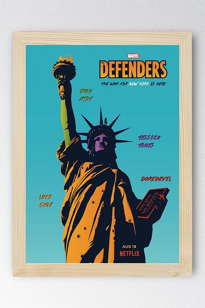 Saturn The Defenders Framed Painting - Marvel the War for New York Poster Painting