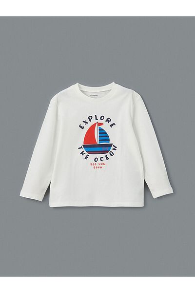 LC Waikiki Crew Neck Printed Boys' Suit 3 Pieces