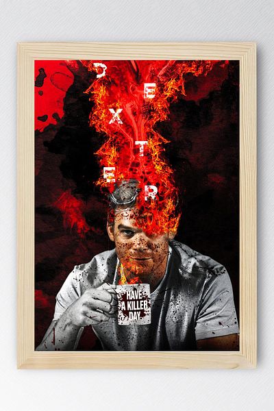 Saturn Dexter Framed Painting - Have a Killer Day Tv Series Poster Poster Painting