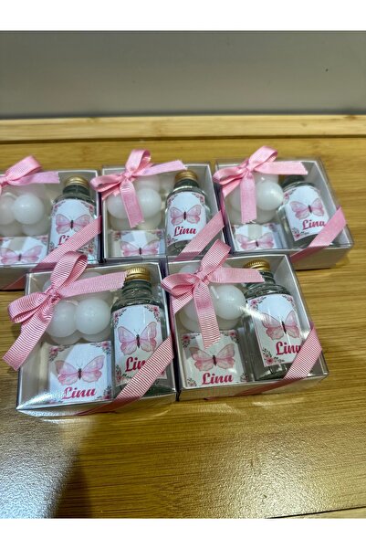 KRVTASARIM Kolonya Çikolata Mum Hediyelik Söz Nişan Kına Düğün Bebek Mevlid 30 Adet