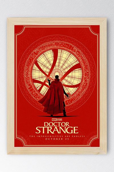 Saturn Doctor Strange Framed Painting - Marvel Movie Poster Poster Painting