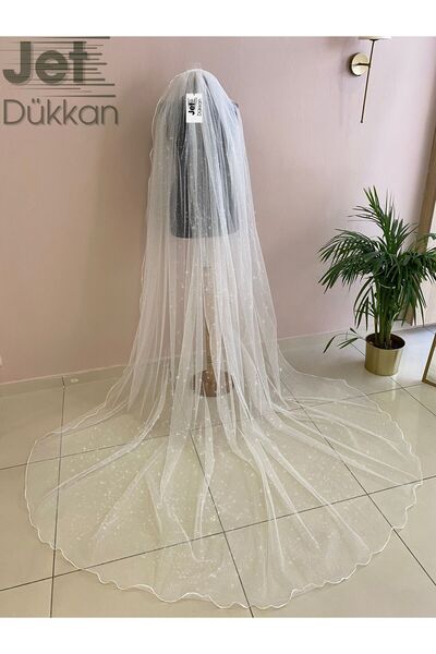 JetDukkan 3 metri înălțime și 1,5 metri lățime - voal argintiu, perla de eleg...